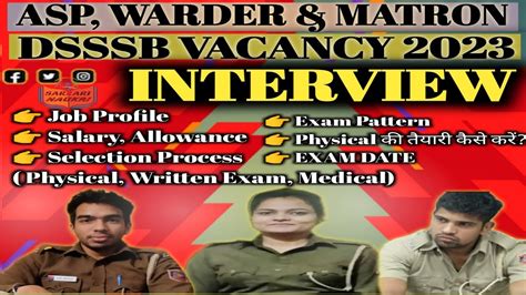 Unlocking The Secrets Dsssb Vacancy 2023 Tihar Jail Warder Matron