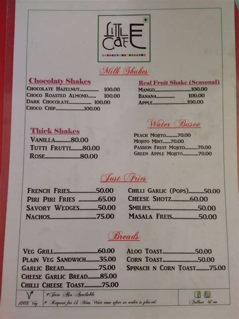 Menu At Little Cafe Bengaluru 21