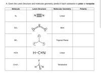 Answered A Given The Lewis Structure And Bartleby