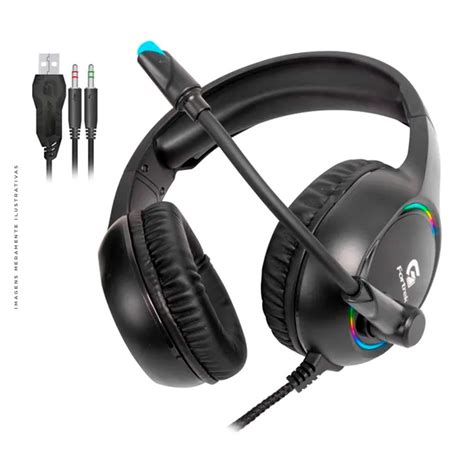 Headset Gamer Fortrek Holt Rgb 2x P2 Usb Techno Space