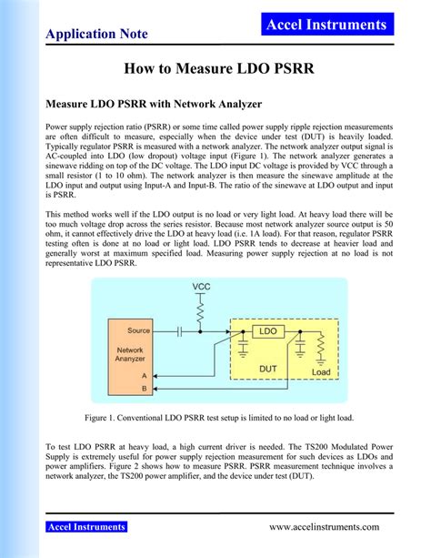 How To Measure Ldo Psrr Accel Instruments