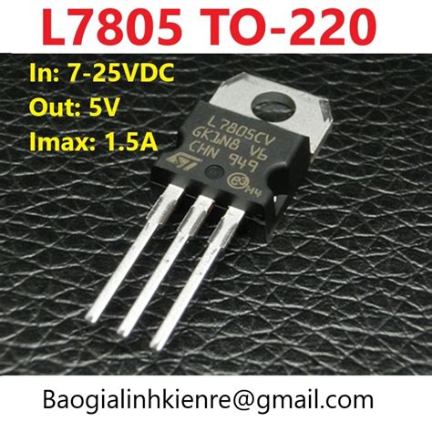 Ic Ổn Áp Nguồn 5v 7805 L7805 L7805cv Lm7805 7805cv 1 5a To 220 Chân Cắm Shopee Việt Nam