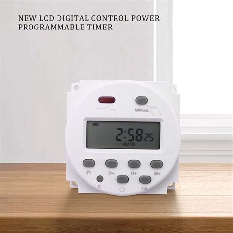 Lcd Digital Control Programmable Timer Dc V A Time Relay Switch