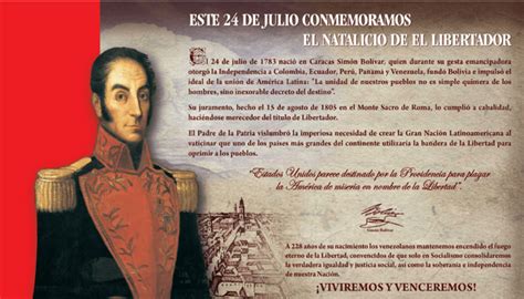 Natalicio Del Libertador Simón Bolivar