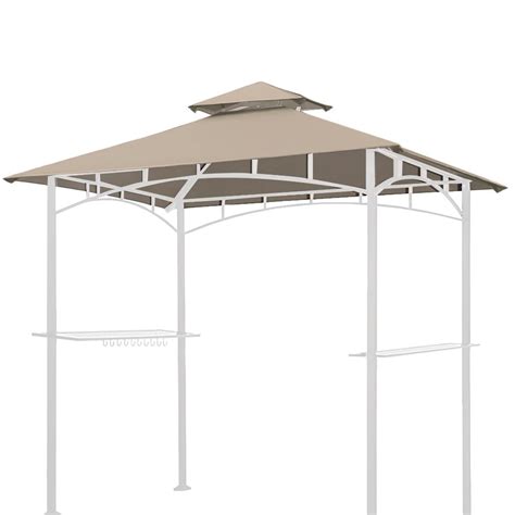 Super 5x8 Grill Gazebo Replacement Canopy Double Tiered Bbq Canopy Roof