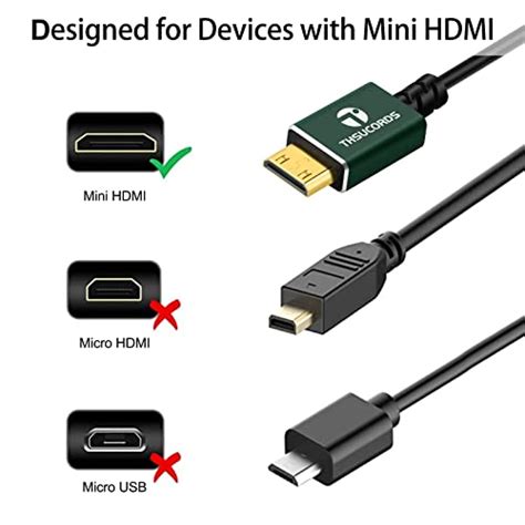 Thsucords Extra Slim C Ble Mini Hdmi Vers Hdmi M Ultra Extr Mement