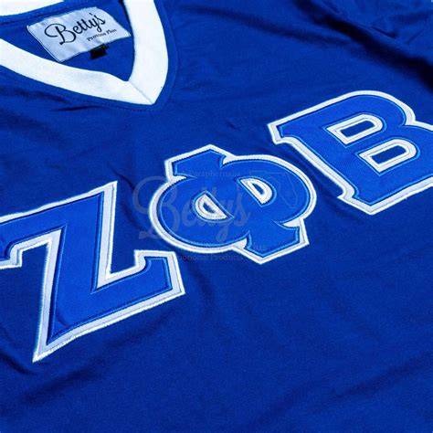 Zeta Phi Beta ΖΦΒ Double Stitched Appliqué Embroidered Jersey T Shirt