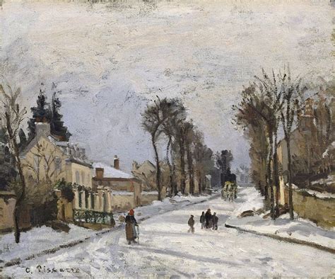 Camille Pissarro - The Versailles Road at Louveciennes (Snow), 1869 at ...