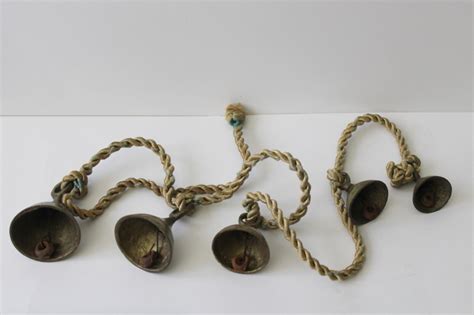 Vintage Bells Of Sarna India Etched Solid Brass Bell Lot