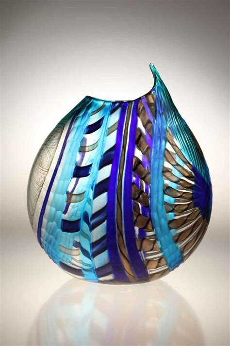 Murano Glass Studio Vase LODARIO 38 Reverse Glass Art Blown Glass