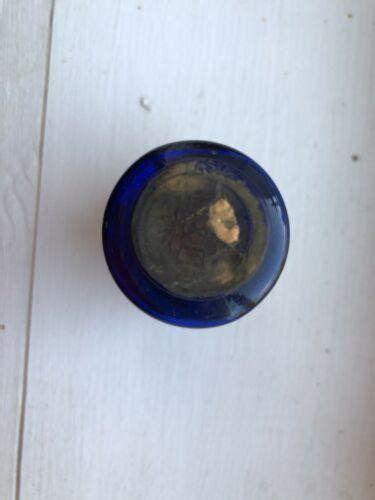 Oil Of Bitter Almond Vintage Blue Bottle 1 Oz Dodge And Olcott New York