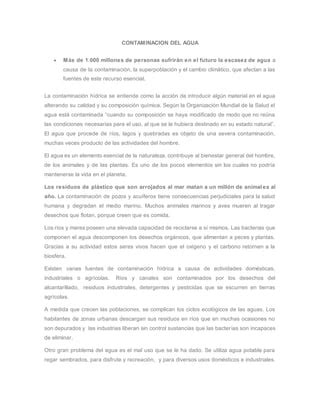 Contaminacion Del Agua PDF