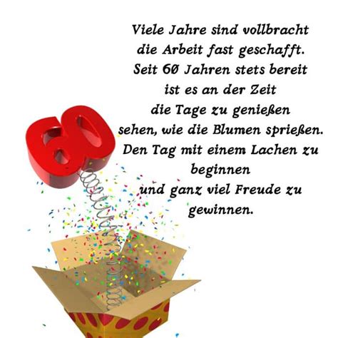 Glückwünsche Zum 60 Geburtstag Schöne Sprüche Zum 60 Geburtstag