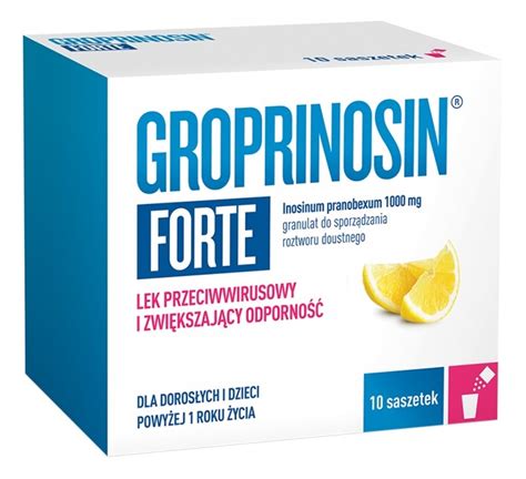 GROPRINOSIN Forte 1000 Mg Przeciwwirusowy 10 Sasz 13933572076 Allegro Pl