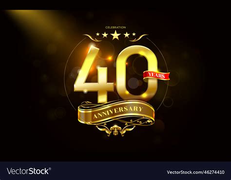 40 Years Anniversary Royalty Free Vector Image