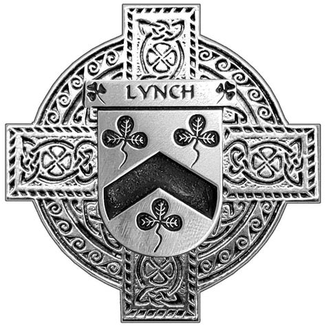 Lynch Irish Coat Of Arms Celtic Cross Badge Celtic Studio