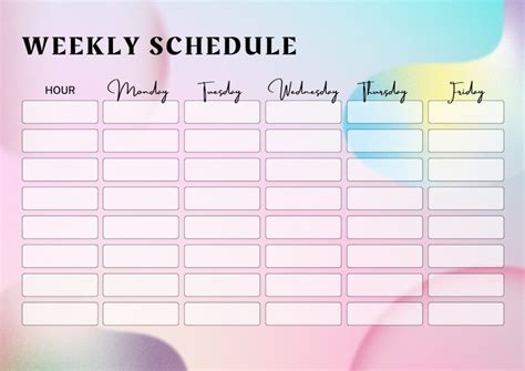 Free Printable Class Schedule Templates To Customize Canva Fillable Form 2025