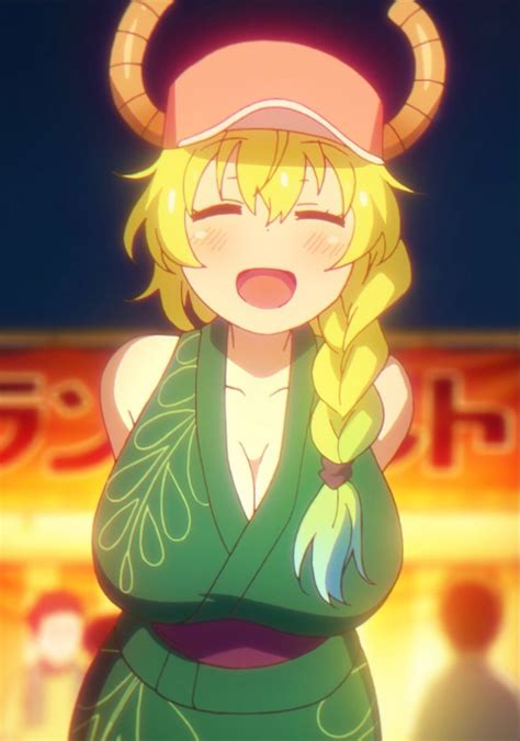 An Anime Character With Long Blonde Hair And Horns On Her Head Wearing