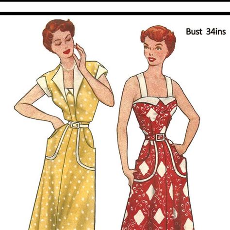 1950s Sun Dress And Bolero Pdf Sewing Pattern Bust 34 Etsy Uk