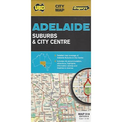 Adelaide Suburbs & City Centre Map - UBD 518 - Carto Graphics