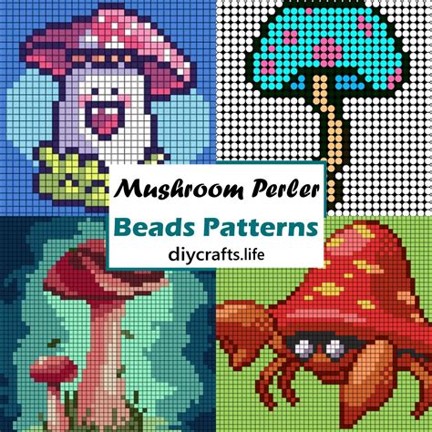 14 Mushroom Perler Bead Patterns For Nature Lovers - DIY Crafts