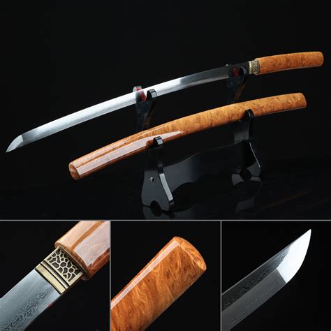 Handmade Pattern Steel Japanese Shirasaya Katana Samurai Sword Without