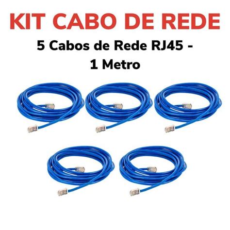 Kit Cabos De Rede Patch Cord Cat Rj Metros Ds Tools Materiais