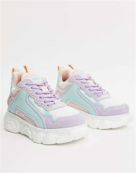 Buffalo Chunky Trainers In Pastel Multi Asos