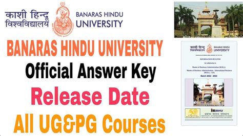 Bhu Nta Answer Key Bhu Result Bhu Entrance Exam Results