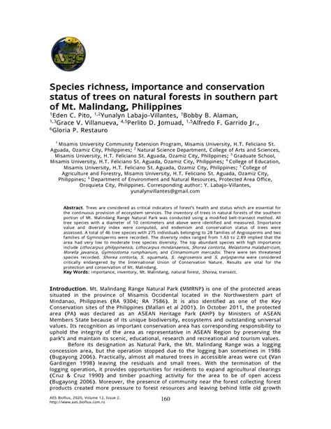 Pdf Species Richness Importance And Conservation Status Of Trees On