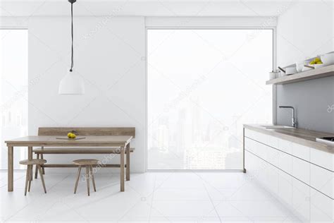 Comedor De Estilo Escandinavo Y Rinc N De La Cocina Con Ventanas Panor