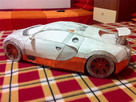 Bugatti Veyron DIY Papercraft Model Built By Lorenzo Falsini Of Italy