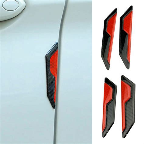 Pcs Red Reflective Car Door Edge Guard Scratch Anti Collision