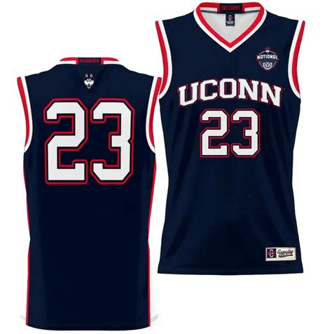 New UConn Huskies Jersey 2023 Basketball NCAA National Champions Navy #23