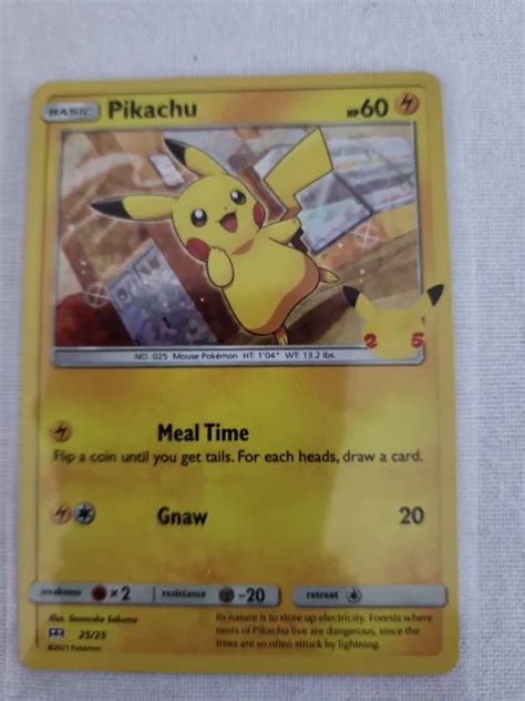 Pok Mon Pikachu E Anniversaire Estampill Mcdonald S Promo Holo En