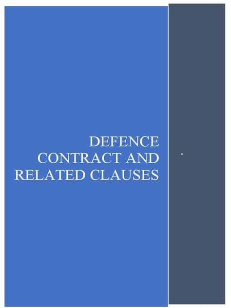 Defense Contract And Related Clauses Pdf Employment United States Department Of Defense