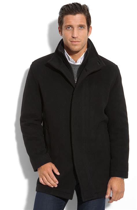 Marc New York By Andrew Marc Vaughn Wool Blend Car Coat In Black For