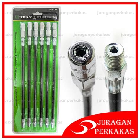 Jual TEKIRO 6 PCS SET SELANG POMPA GEMUK TANGAN HOSE HAND GREASE GUN