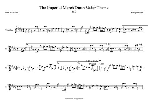 tubescore: The Imperial March Darth Vader's Theme by John Williams ...