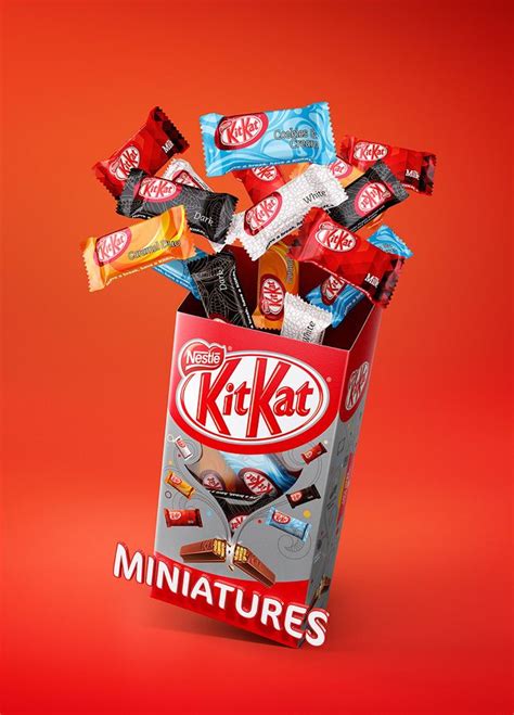 Kit Kat Miniatures On Behance Kit Kat Chocolate Ads Cream Poster