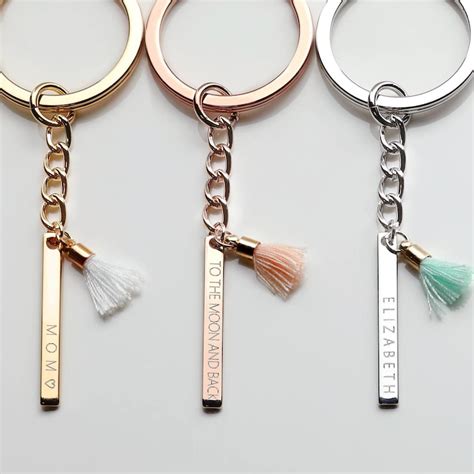 Personalized Keychain Minimal Accessories Monogram Custom Etsy UK