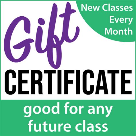 GIFT CERTIFICATE FOR ANY CLASS - Blooming Palate