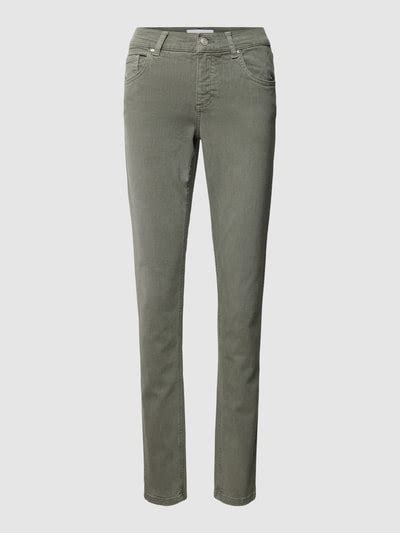 Kup Online Angels Jeansy O Kroju Skinny Fit Z Kieszeniami Khaki