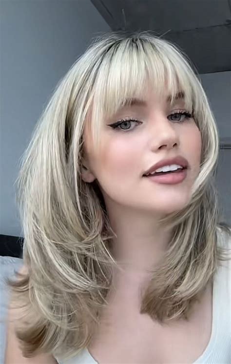 Blonde Hair With Bangs Bangs With Medium Hair Haircuts For Medium