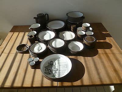 HORNSEA POTTERY CONTRAST DINNER SET 1976 | #543237834