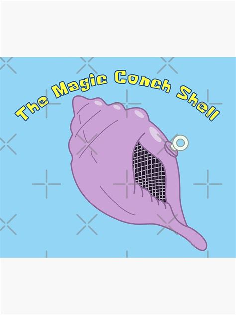 The Magic Conch Shell Poster By 90soe Redbubble