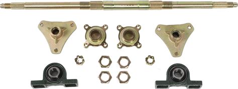 Go Kart Rear Axle Kit Metal 24inch Rear Wheel Axle Assembly Kit For 50