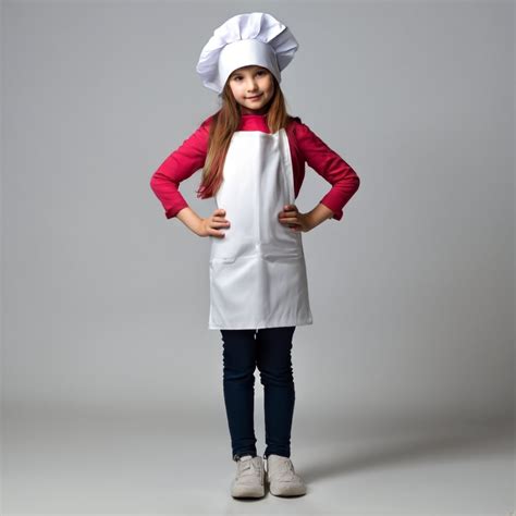 Kids Chef White Apron And Chef Hat Kit For Young Chefs