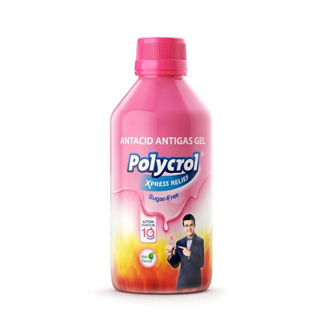 Buy POLYCROL ANTACID GEL XPRESS RELIEF FROM ACIDITY GAS SUGAR