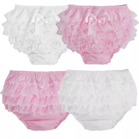 Baby Girl Frilly Knickers Tutu Lace Pants Nappy Cover £520 Picclick Uk